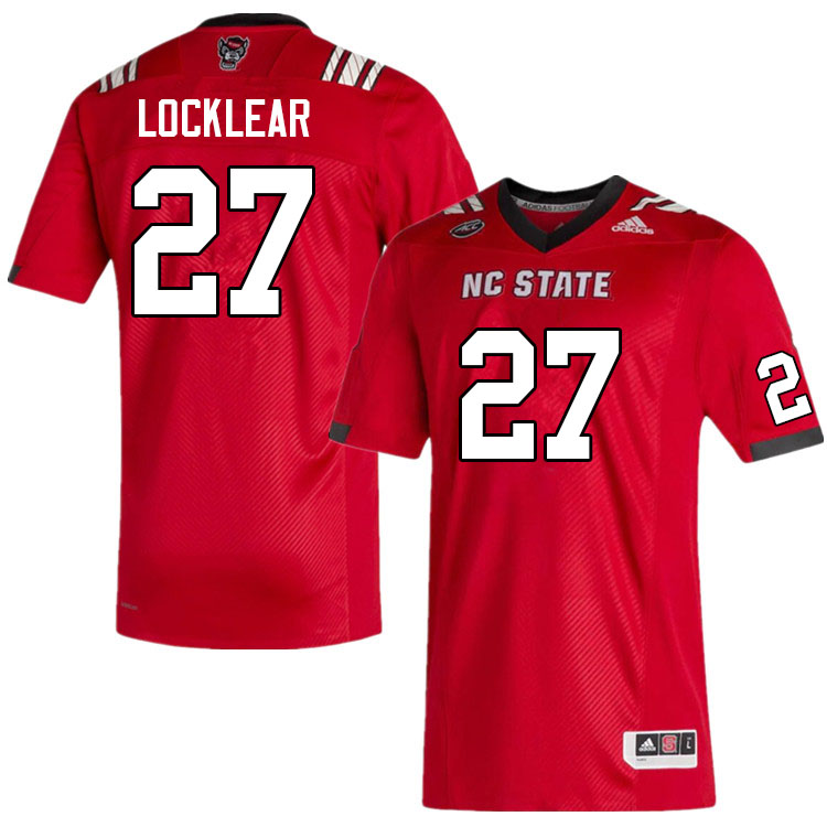 Men #27 Ashton Locklear NC State Wolfpack College Football Jerseys Sale-Red